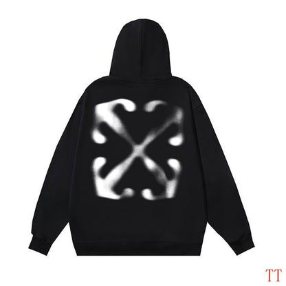 Off-White Gray Hoodie With Minimalist Logo For Effortless Street Fashion