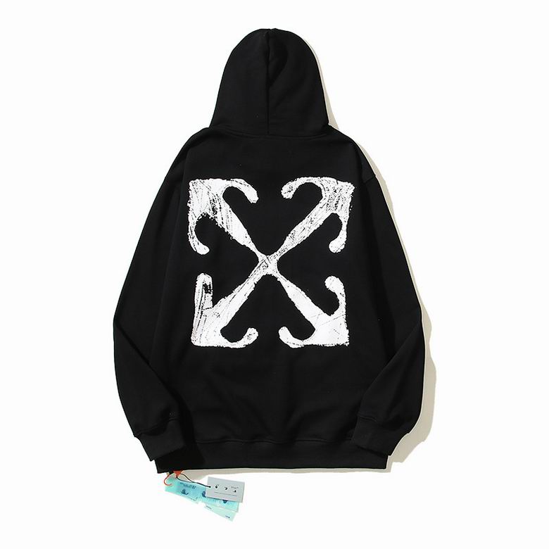 Off-White White Hoodie With Red Logo For Chic Streetwear Enthusiasts