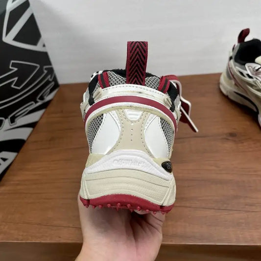 Multicolor Off White Athletic Sneakers For Trendy Sports Style