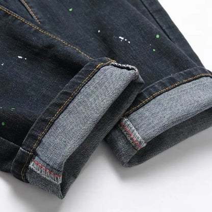 Philipp Plein Men's Distressed Denim Jeans With Skull Patch And Edgy Style