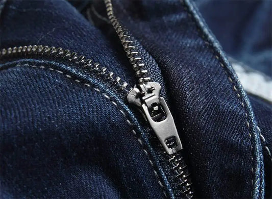 Philipp Plein Men's Dark Blue Denim Jeans With Embellished Pocket Detailing