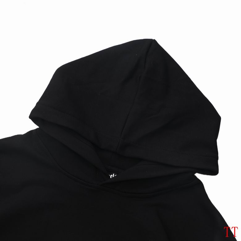 Palm Angels Black Hoodie With Neon Green Spiral Letter Pattern And Hooded Style