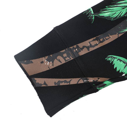 Palm Angels Cream Hoodie with Palm Tree Prints and Flame - styled Palm Lettering