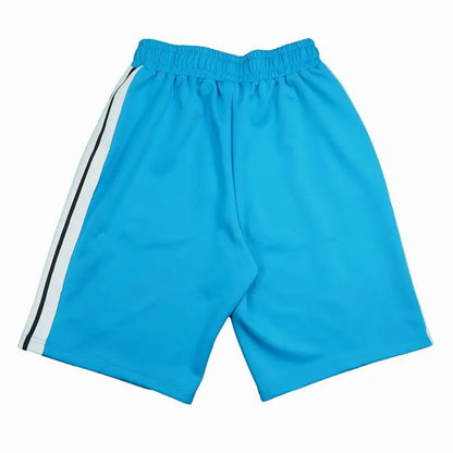 Palm Angels Blue Casual Shorts With Side Stripes