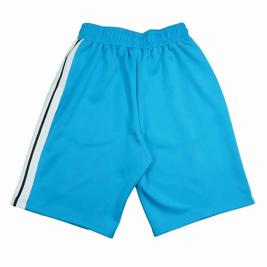 Palm Angels Blue Casual Shorts With Side Stripes
