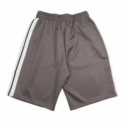 Palm Angels Gray Casual Shorts With Side Stripes