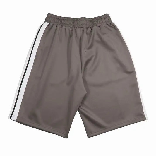 Palm Angels Gray Casual Shorts With Side Stripes