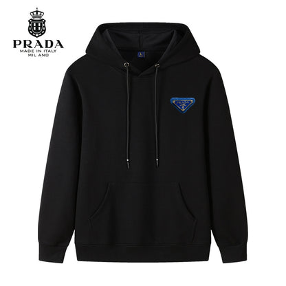 Prada Blue Hoodie With Classic Design And Premium Comfort For Fashion Enthusiasts