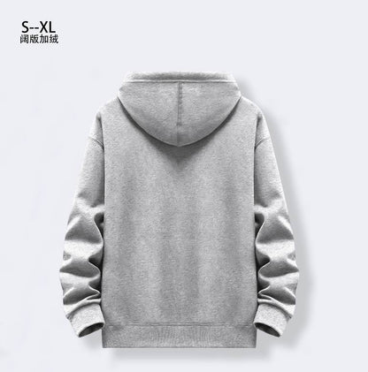 Prada Gray Hoodie With Iconic Red Triangle Logo And Cozy Hooded Design
