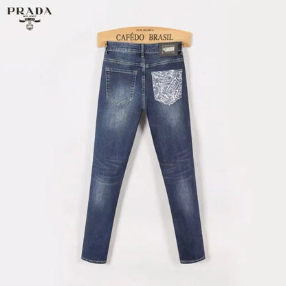 Prada Men's Blue Denim Jeans With Classic Design And Premium Craftsmanship