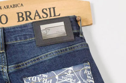 Prada Men's Blue Denim Jeans With Classic Design And Premium Craftsmanship