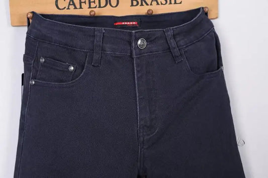 Prada Men's Dark Blue Denim Jeans With Sleek Design And Premium Quality