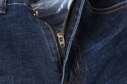Prada Men's Dark Blue Denim Jeans With Classic Style And Premium Craftsmanship