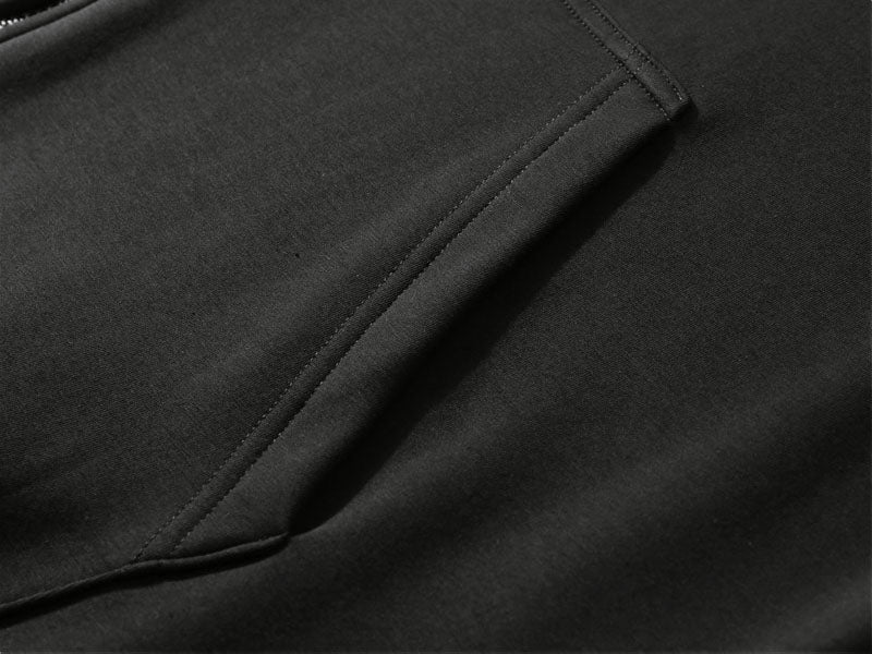 Versace - Inspired Gray Zip - Up Hoodie With Hooded Design And Oversized Silhouette