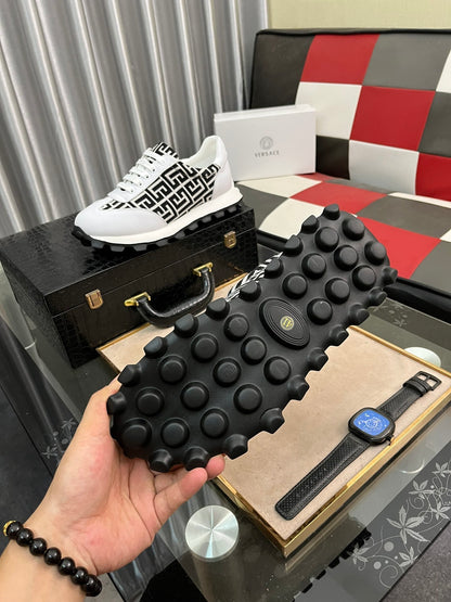 Versace Men's Sneakers - Luxury Designer Athletic Footwear with Greek Key Pattern