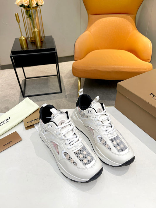 Burberry Sneakers Stylish Mesh Design For Casual Wear