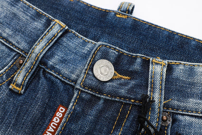 Men's Dsquared2 Distressed Denim Jeans with Rips and Patches