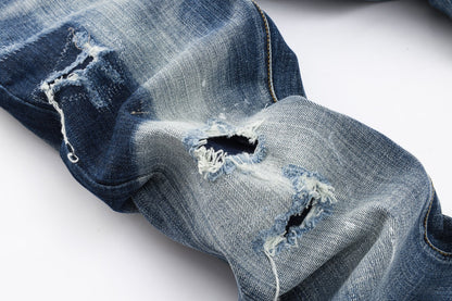 Men's Dsquared2 Distressed Denim Jeans with Rips and Patches