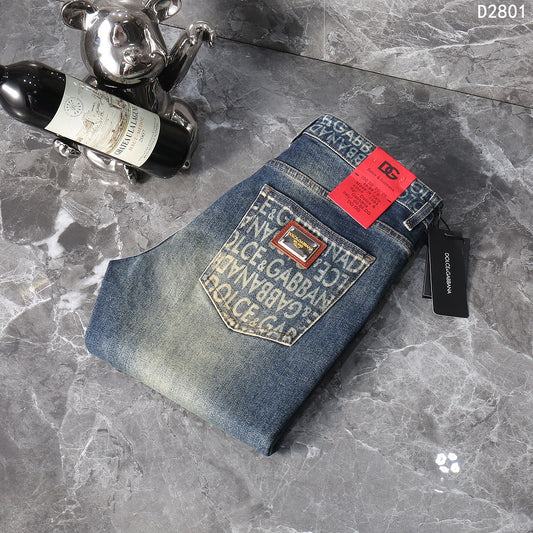 Dolce & Gabbana Light Blue Denim Jeans With Branded Waistband
