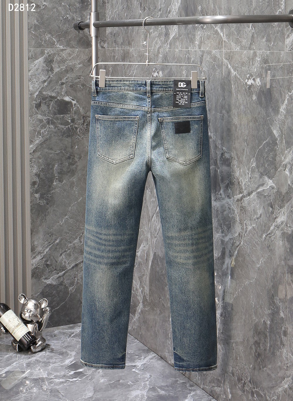 Dolce & Gabbana Light Blue Denim Jeans With Artistic Embellishments