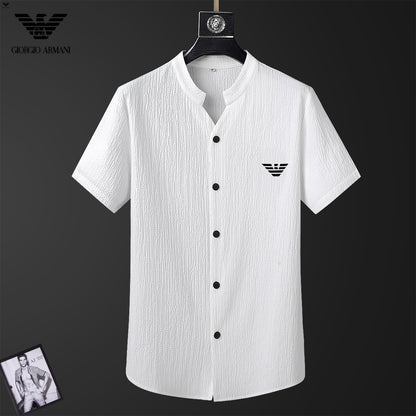 Giorgio Armani Men's White Short - Sleeve Shirt And Shorts Set