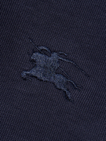 Burberry Men's Navy Blue Hooded Tracksuit With Plaid Details