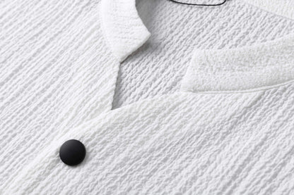 Giorgio Armani Men's White Short - Sleeve Shirt And Shorts Set