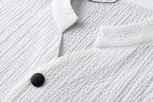 Giorgio Armani Men's White Short - Sleeve Shirt And Shorts Set