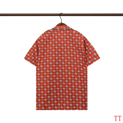 Men's AMIRI Red Patterned Short - Sleeve Shirt And Shorts Set