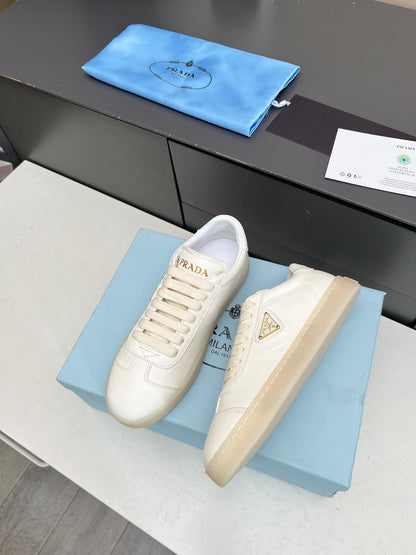 Prada Unisex Sneakers Triangle Logo Luxury Fashion Sneakers
