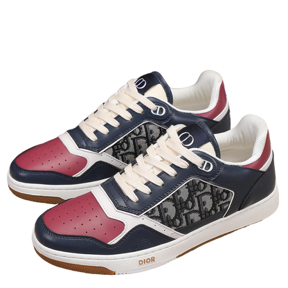 Dior Mens Sneakers Luxury Leather Casual Shoes With Oblique Pattern
