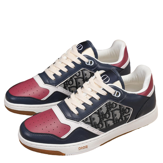 Dior Mens Sneakers Luxury Leather Casual Shoes With Oblique Pattern