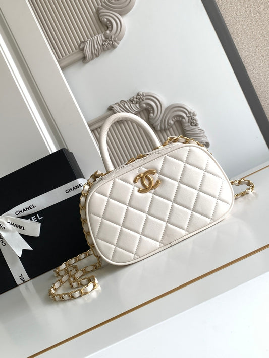 Chanel Maxi Black Quilted Handbag With Gold CC Logo And Chain Strap S5572