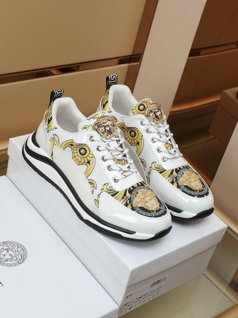 Versace Men's Sneakers - Luxury Designer Athletic Footwear with Greek Key Pattern
