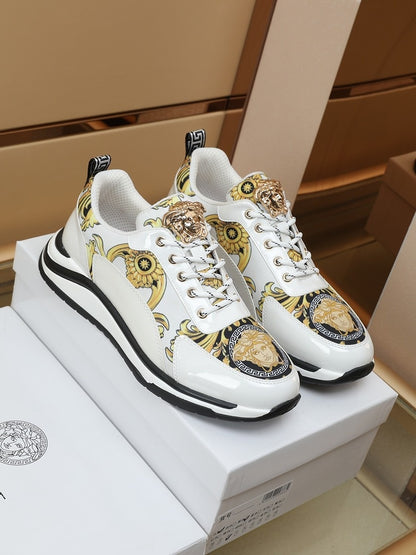 Versace Men's Sneakers - Luxury Designer Athletic Footwear with Greek Key Pattern