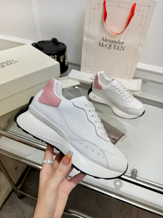 Alexander McQueen Unisex Oversized Sneakers With Metallic Heel Accents