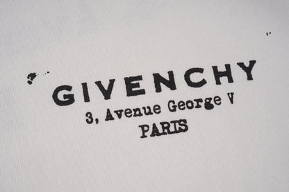 Stylish Givenchy Light Blue/Black/White T Shirt With Brand Logo For Fashion Enthusiasts