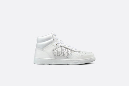 Dior Men's High Top Sneakers with Oblique Pattern and Adjustable Strap