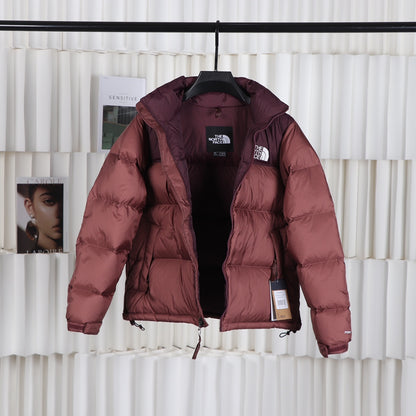 The North Face 1996 Retro Nuptse Burgundy Puffer Jacket for Winter Warmth