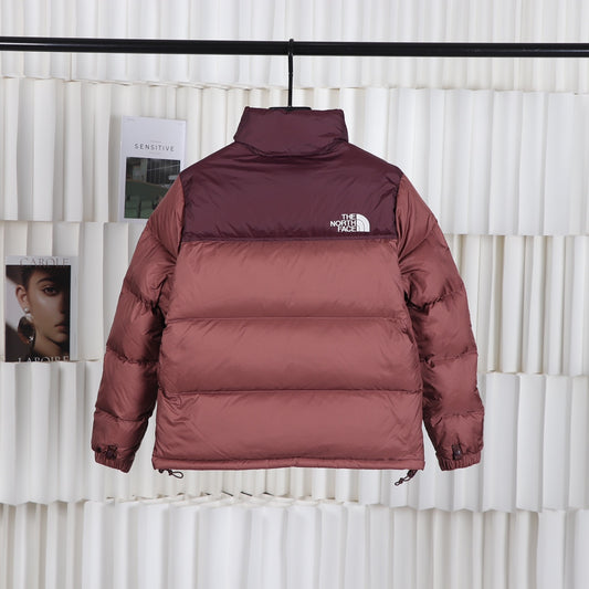 The North Face 1996 Retro Nuptse Burgundy Puffer Jacket for Winter Warmth