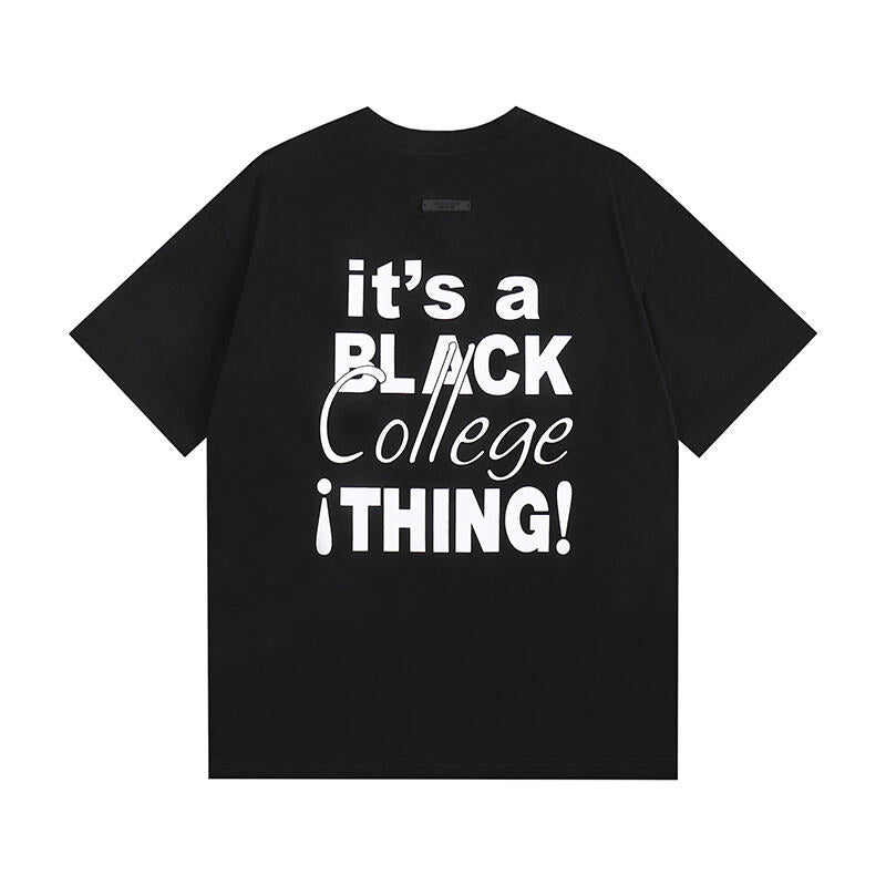 Fear Of God Essentials Black/White Tee With Classic Logo For Trendy Streetwear Looks
