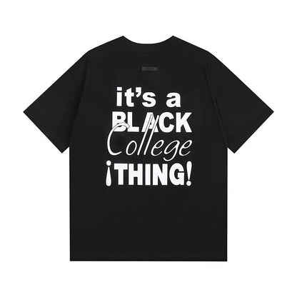 Fear Of God Essentials Black/White Tee With Classic Logo For Trendy Streetwear Looks