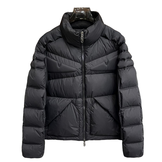 Fendi Black High - Neck Down Jacket For Chic Winter Warmth