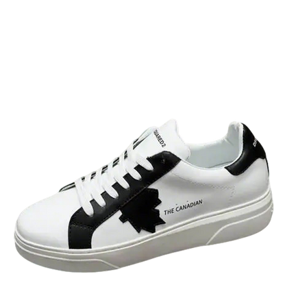 DSQUARED2 White And Black Casual Sneakers With "THE CANADIAN" Text