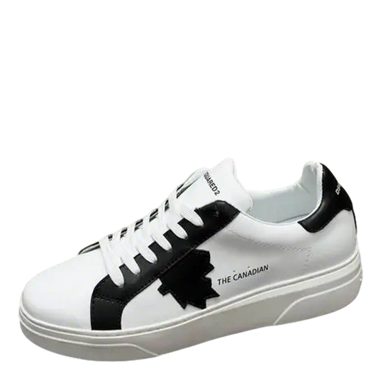 DSQUARED2 White And Black Casual Sneakers With "THE CANADIAN" Text