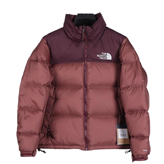 The North Face 1996 Retro Nuptse Burgundy Puffer Jacket for Winter Warmth