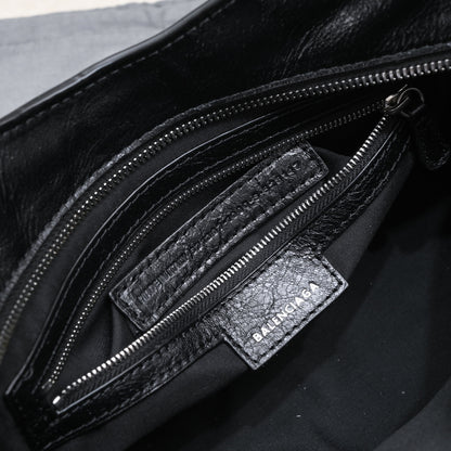Balenciaga Classic City Bag with Studs and Heart - Shaped Charm for Edgy Fashion Lovers Style No.80092