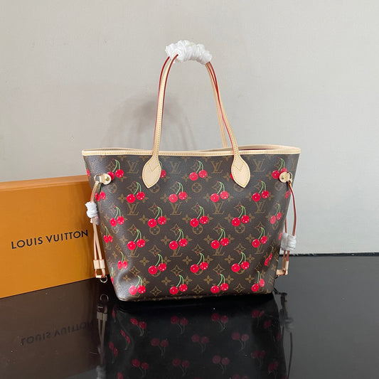 Chic Louis Vuitton Neverfull Tote With Cherry Print For Fashion - Forward Shoppers