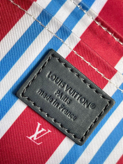 Chic Louis Vuitton Blue Monogram Trunk Bag With Navy Accents And Silver Hardware
