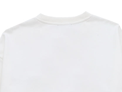 Chic Prada White Crew Neck Sweatshirt With Signature Pocket Detail For Fashion Fans